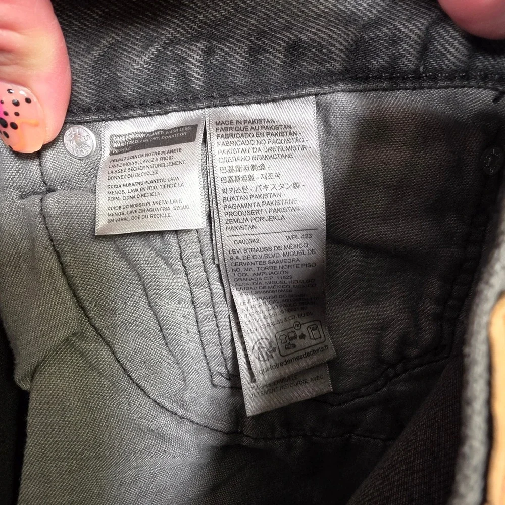 NEW Levi's 454 Relaxed Shorts Mens 40 Black Denim Cotton‎ Workwear Casual Grunge
